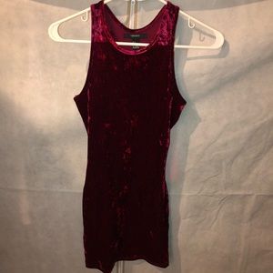 Maroon velvet dress